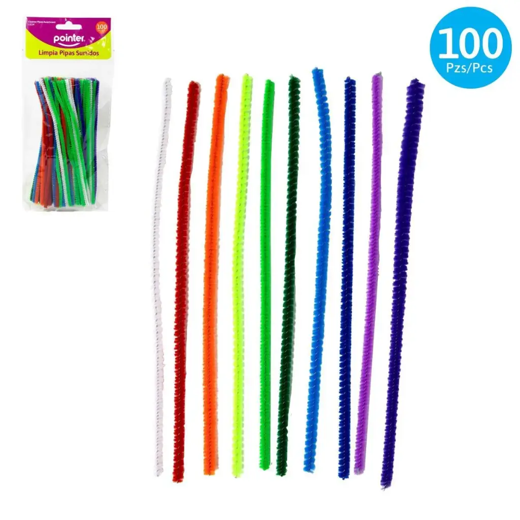 LIMPIA PIPA COLOR SURT 100U