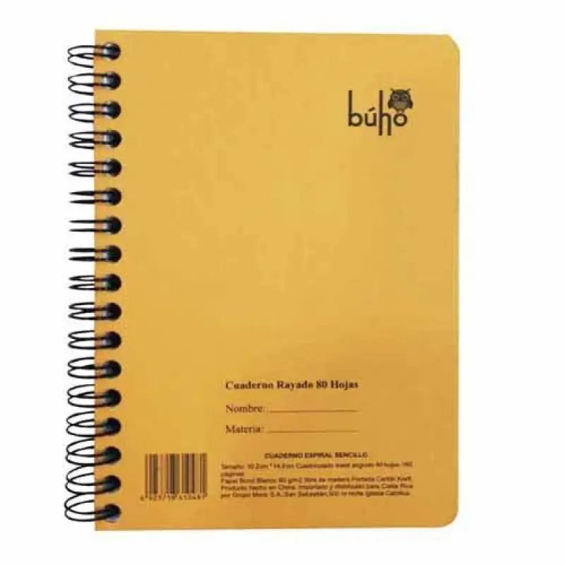 CUADERNO RESORTE KRAF 80 HJS