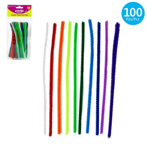 LIMPIA PIPA COLOR SURT 100U