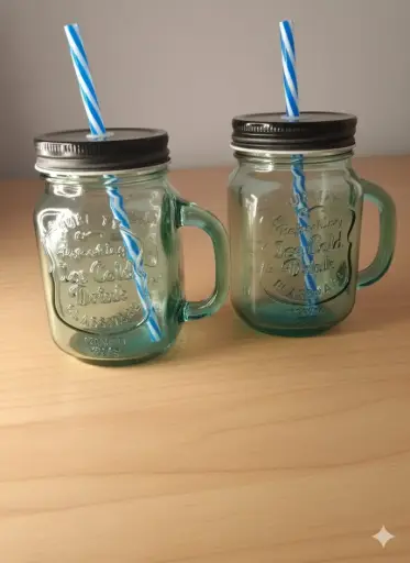 TAZA DE COLOR CON PAJILLA
