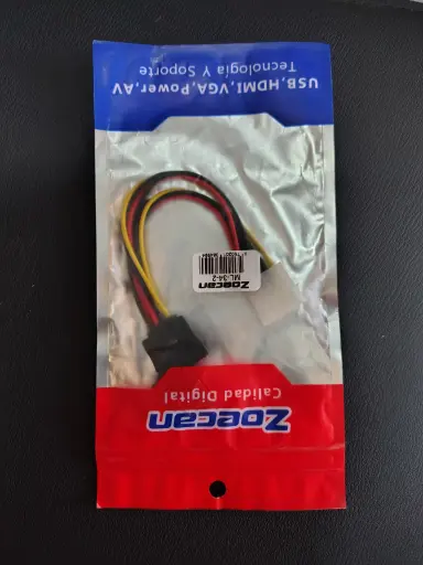 CABLE CORRIENTE SATA DE 2 CONECTORES